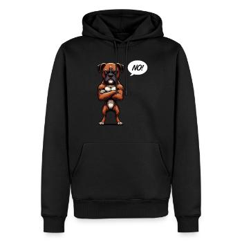 Pas de Boxer Boxer Porte-Boxer Chien Boxer Propriétaire - Sweat à capuche Premium bio Homme - noir - Devant - Nico (187cm)
