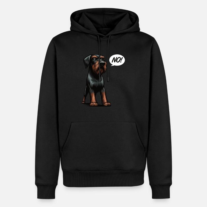 No Deutsch Drahthaar Deutsch-Drahthaar Besitzer - Männer Premium Bio Hoodie - Schwarz