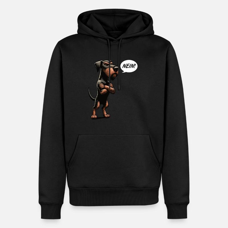 Nein Deutsch Drahthaar Deutsch-Drahthaar Besitzer - Männer Premium Bio Hoodie - Schwarz