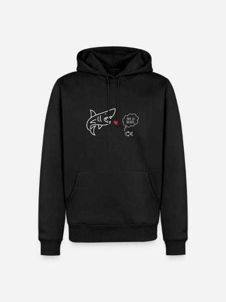 j'aime les bad boys - Sweat à capuche Premium bio Homme - noir