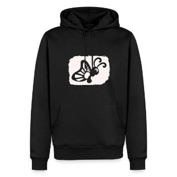 lustiger Schmetterling - Naturschutz Umwelt Klima - Männer Premium Bio Hoodie - Schwarz - Vorne - Nico (187cm)