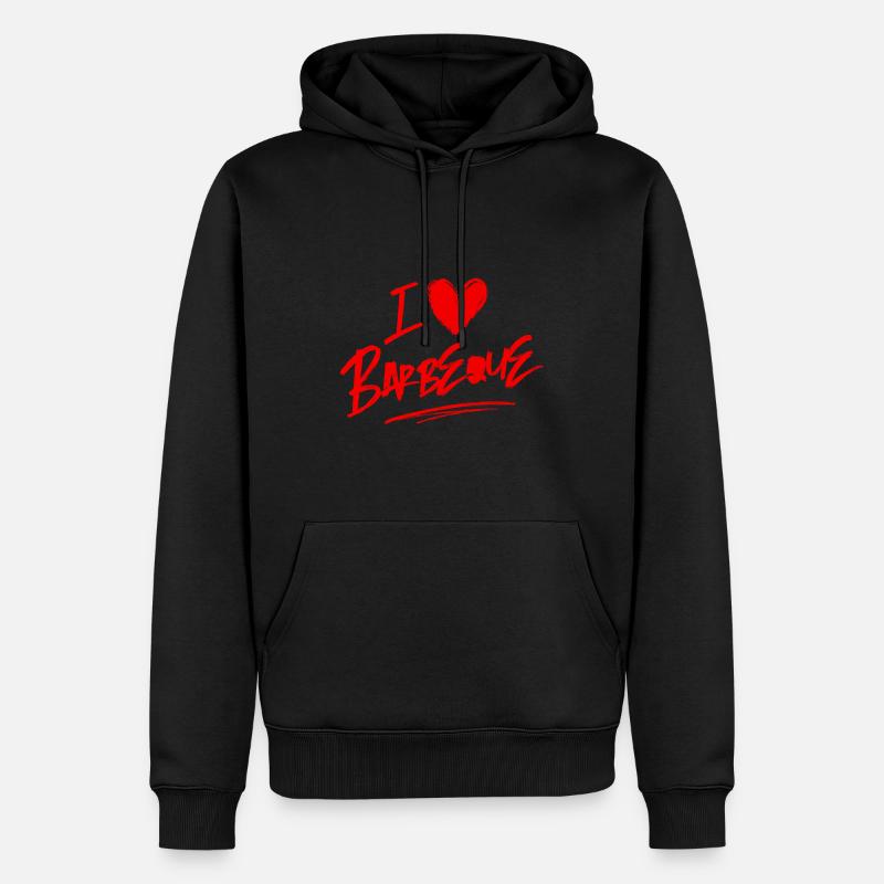 J’adore le barbecue - Sweat à capuche Premium bio Homme - noir