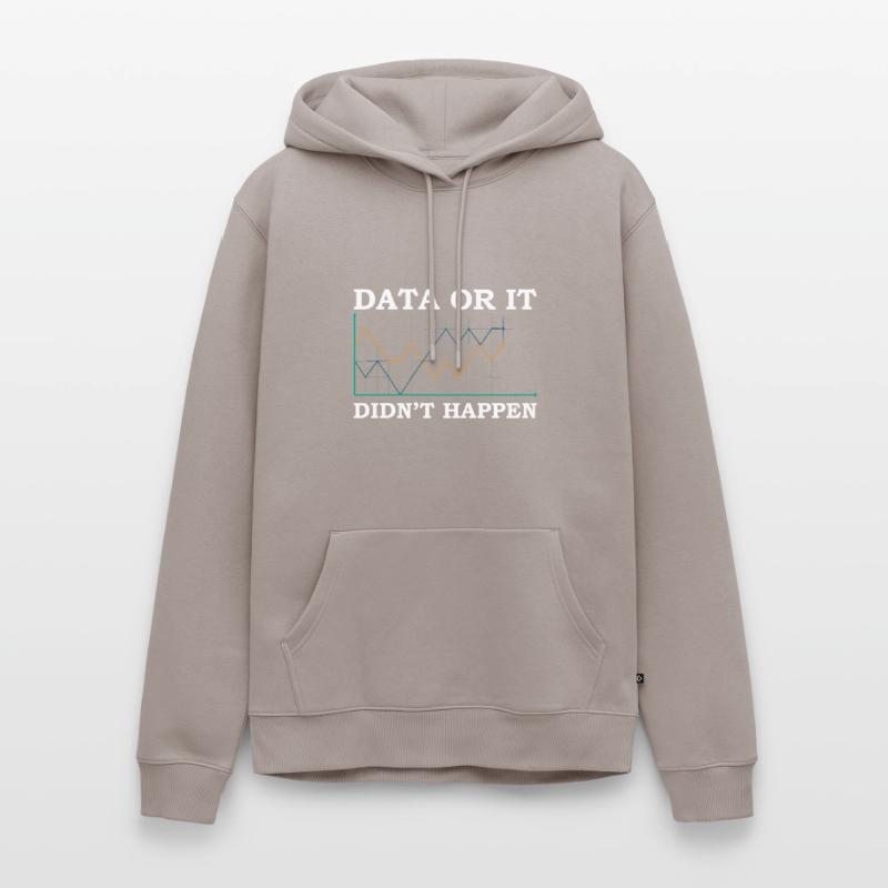 Daten oder es ist nicht passiert Datenanalyst Männer Premium Bio Hoodie