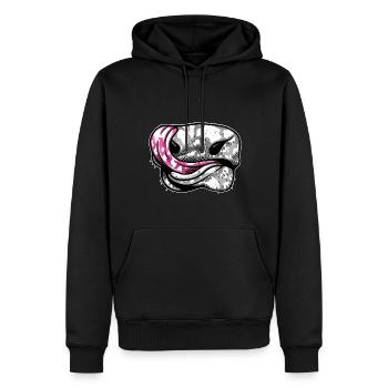 Bauer Bauernhof Tier Kuh Lustiges Kuh Muster - Männer Premium Bio Hoodie - Schwarz - Vorne - Nico (187cm)