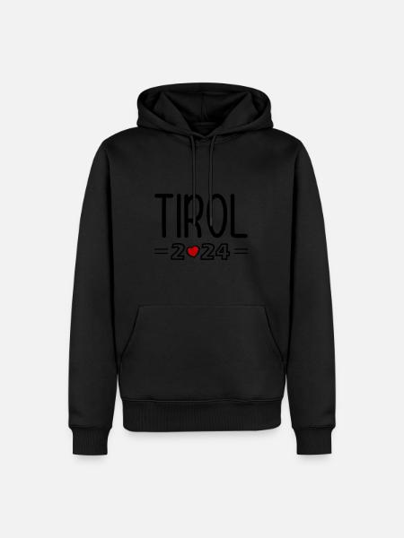 Tyrol 2024 Heart - Men’s Premium Organic Hoodie - black