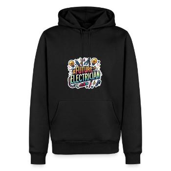 Zukünftiger Elektriker - Männer Premium Bio Hoodie - Schwarz - Vorne - Nico (187cm)