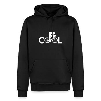 Bello - Felpa con cappuccio ecologica premium da uomo - nero - Fronte - Nico (187cm)