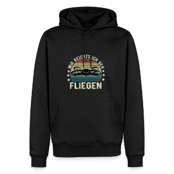 Mir Reichts Ich Geh Fliegen Drohne Drohnenflieger - Männer Premium Bio Hoodie - Schwarz - Vorne - Nico (187cm)