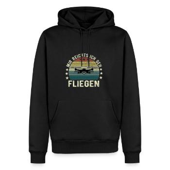 Mir Reichts Ich Geh Fliegen Drohne Drohnenflieger - Männer Premium Bio Hoodie - Schwarz - Vorne - Nico (187cm)