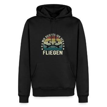 Mir Reichts Ich Geh Fliegen Drohne Drohnenflieger - Männer Premium Bio Hoodie - Schwarz - Vorne - Nico (187cm)