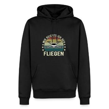 Mir Reichts Ich Geh Fliegen Drohne Drohnenflieger - Männer Premium Bio Hoodie - Schwarz - Vorne - Nico (187cm)
