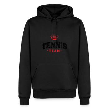 Tennis Team - Männer Premium Bio Hoodie - Schwarz - Vorne - Nico (187cm)