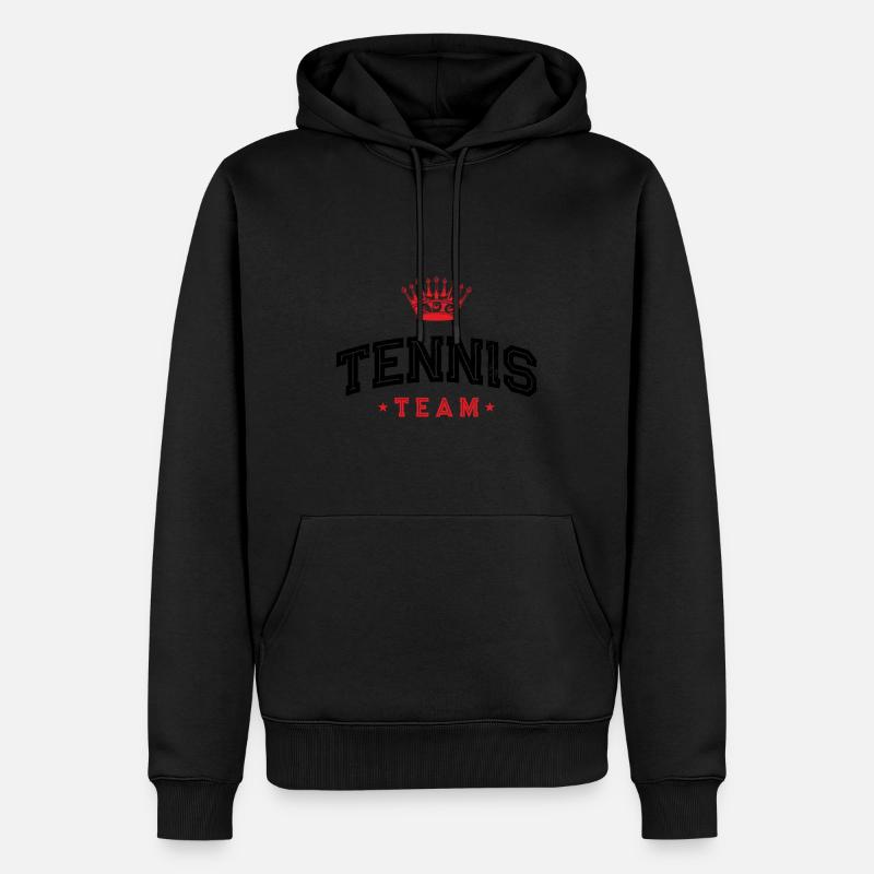 Équipe de tennis - Sweat à capuche Premium bio Homme - noir