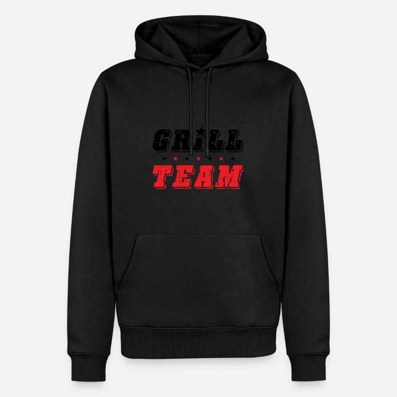 L’équipe Grill - Sweat à capuche Premium bio Homme - noir