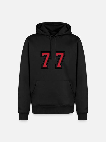 77 Number Symbol - Men’s Premium Organic Hoodie - black
