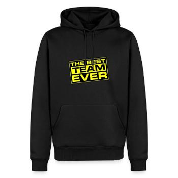 Beste Team Ever - Männer Premium Bio Hoodie - Schwarz - Vorne - Nico (187cm)