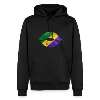 Mardi Gras Lèvres Chaudes - Sweat à capuche Premium bio Homme - noir - Devant - Nico (187cm)