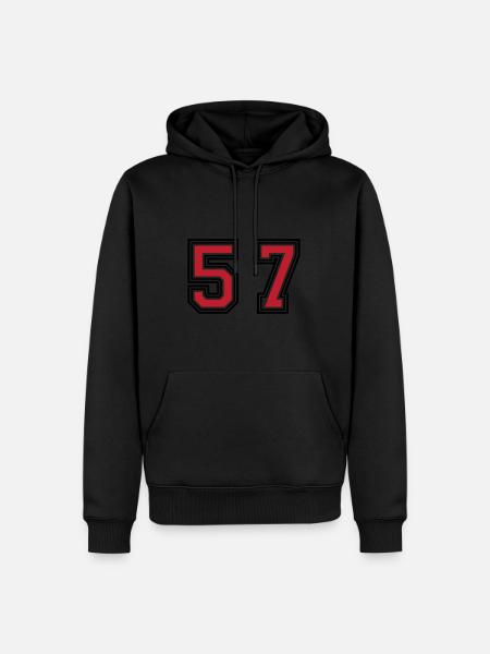 57 Number Symbol - Men’s Premium Organic Hoodie - black