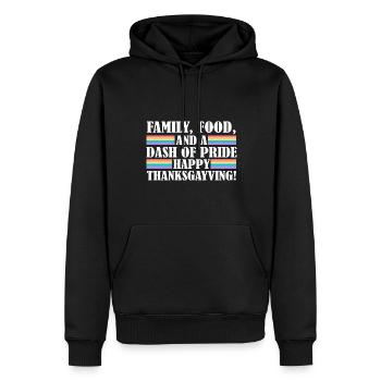 Gay Thanksgiving Thanksgayving Coming Out Dîner - Sweat à capuche Premium bio Homme - noir - Devant - Nico (187cm)