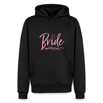 Fête de mariage Cadeau de mariage Mariage mariée - Sweat à capuche Premium bio Homme - noir - Devant - Nico (187cm)