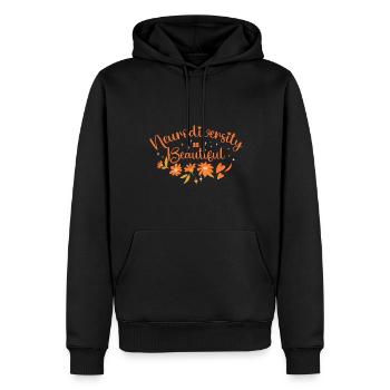 Neurodiversität ist ein schöner Familien-Autismus-Tag - Männer Premium Bio Hoodie - Schwarz - Vorne - Nico (187cm)