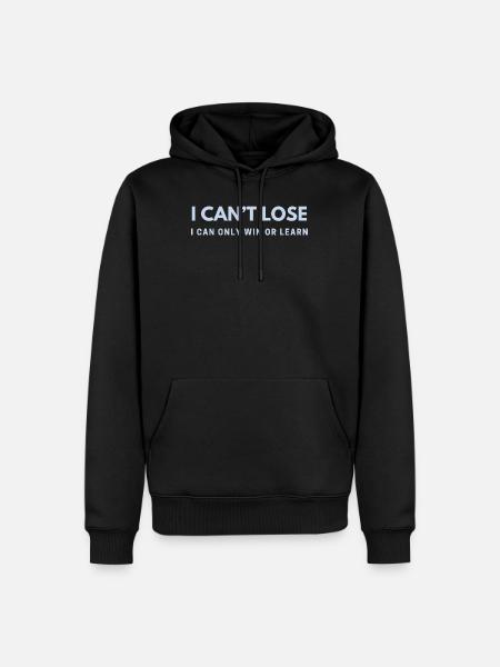 Je ne peux pas perdre - Sweat à capuche Premium bio Homme - noir