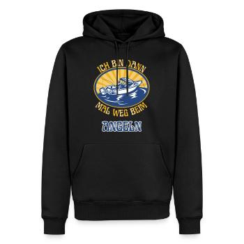 Ich bin dann mal weg - Männer Premium Bio Hoodie - Schwarz - Vorne - Nico (187cm)