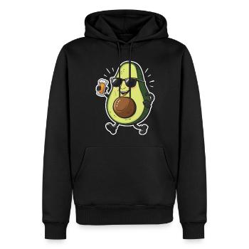 Avocado Bier - Männer Premium Bio Hoodie - Schwarz - Vorne - Nico (187cm)
