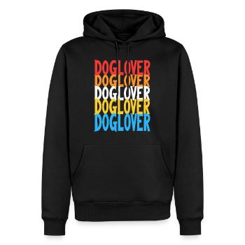 Dog lover - Men’s Premium Organic Hoodie - black - Front - Nico (187cm)