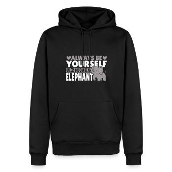 Sei immer du selbst, es sei denn, du kannst ein - Männer Premium Bio Hoodie - Schwarz - Vorne - Nico (187cm)