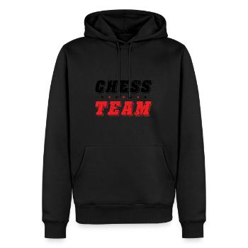 Chess Team - Men’s Premium Organic Hoodie - black - Front - Nico (187cm)