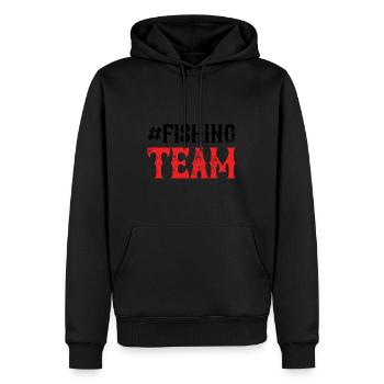 Équipe de pêche - Sweat à capuche Premium bio Homme - noir - Devant - Nico (187cm)