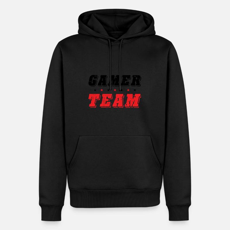 Équipe de joueurs - Sweat à capuche Premium bio Homme - noir