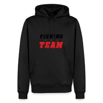 Équipe de pêche - Sweat à capuche Premium bio Homme - noir - Devant - Nico (187cm)