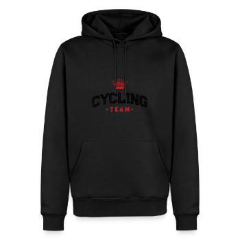 Cycling Team - Men’s Premium Organic Hoodie - black - Front - Nico (187cm)