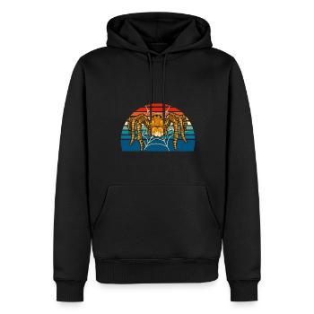 Tierliebhaber Spinnennetz Geschenk Retro Spinne - Männer Premium Bio Hoodie - Schwarz - Vorne - Nico (187cm)