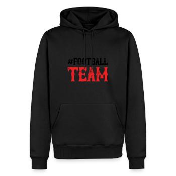 Voetbalteam - Mannen Premium Bio hoodie - zwart - Voor - Nico (187cm)