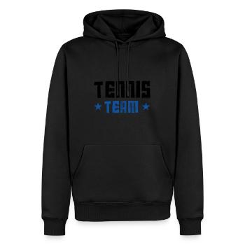 Tennis Team - Männer Premium Bio Hoodie - Schwarz - Vorne - Nico (187cm)