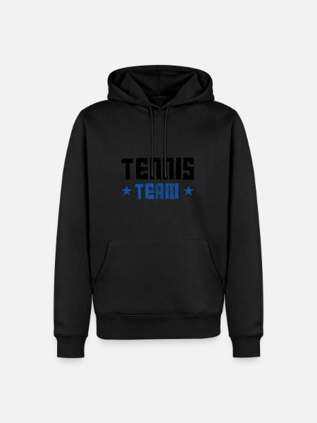 Tennis Team - Men’s Premium Organic Hoodie - black