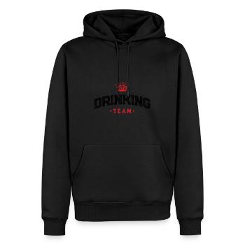 Équipe de consommation d’alcool - Sweat à capuche Premium bio Homme - noir - Devant - Nico (187cm)