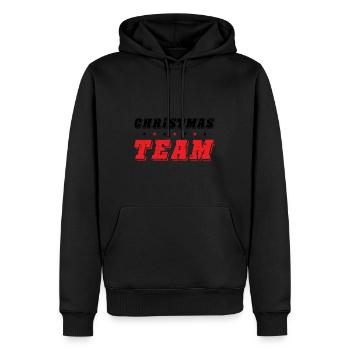 Équipe de Noël - Sweat à capuche Premium bio Homme - noir - Devant - Nico (187cm)