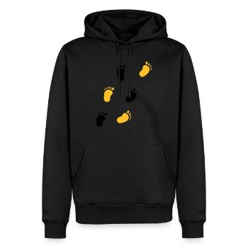 Baby pieds - Sweat à capuche Premium bio Homme - noir - Devant - Nico (187cm)