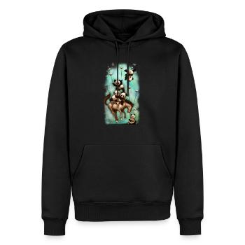 acrobatrodeo_MARKET - Sweat à capuche Premium bio Homme - noir - Devant - Nico (187cm)
