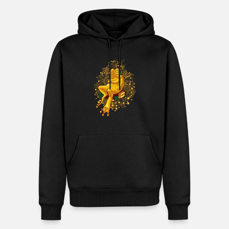 FROGGIE RELAX MODE - Männer Premium Bio Hoodie - Schwarz