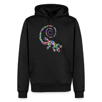 GECKO MANIA - Men’s Premium Organic Hoodie - black - Front - Nico (187cm)