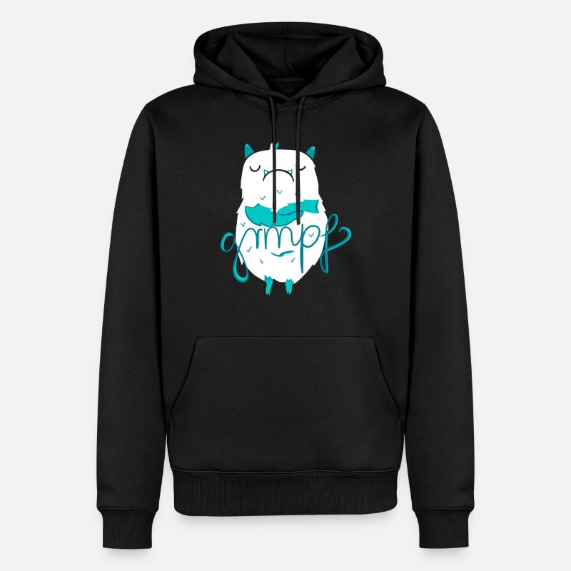 Mr. Grmpf - Männer Premium Bio Hoodie - Schwarz