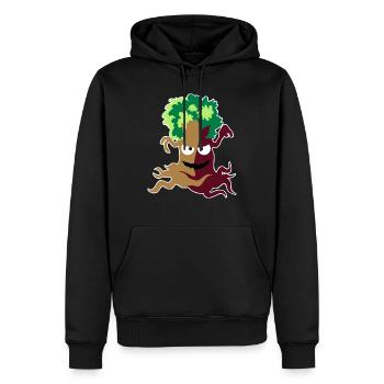 erde_dd - Sweat à capuche Premium bio Homme - noir - Devant - Nico (187cm)