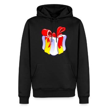 cadeau spécial de Noël - Sweat à capuche Premium bio Homme - noir - Devant - Nico (187cm)