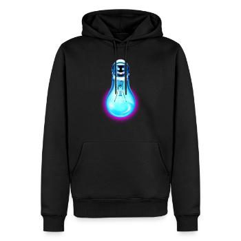 ASTROBULB - Sweat à capuche Premium bio Homme - noir - Devant - Nico (187cm)