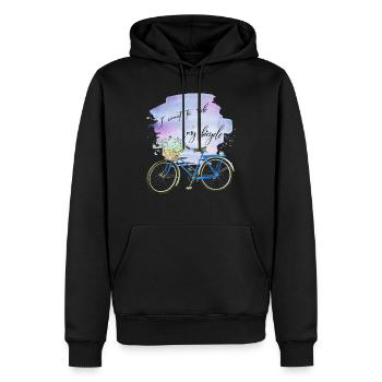 Je veux faire du vélo - Sweat à capuche Premium bio Homme - noir - Devant - Nico (187cm)
